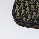Christian Dior Trotter Canvas Shoulder Bag Navy Gold Auth 127425-12
