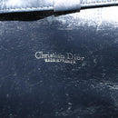 Christian Dior Trotter Canvas Shoulder Bag Navy Gold Auth 127425-15