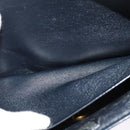 Christian Dior Trotter Canvas Shoulder Bag Navy Gold Auth 127425-20