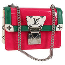 LOUIS VUITTON Vernis Winewood PM Shoulder Bag Rose Pop M90443 LV Auth 127441M-1