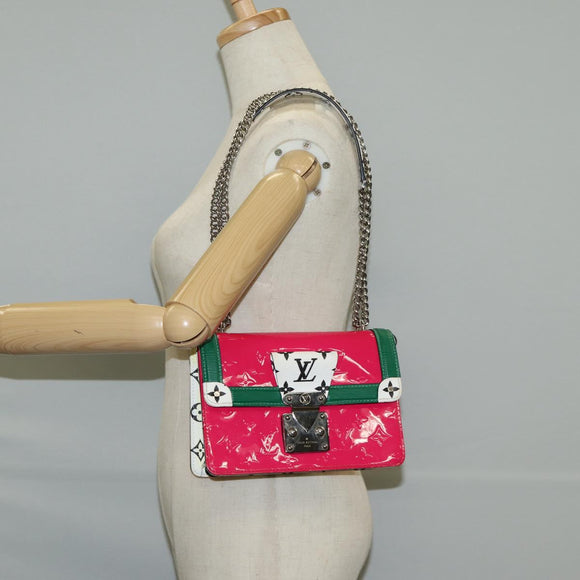 LOUIS VUITTON Vernis Winewood PM Shoulder Bag Rose Pop M90443 LV Auth 127441SAM