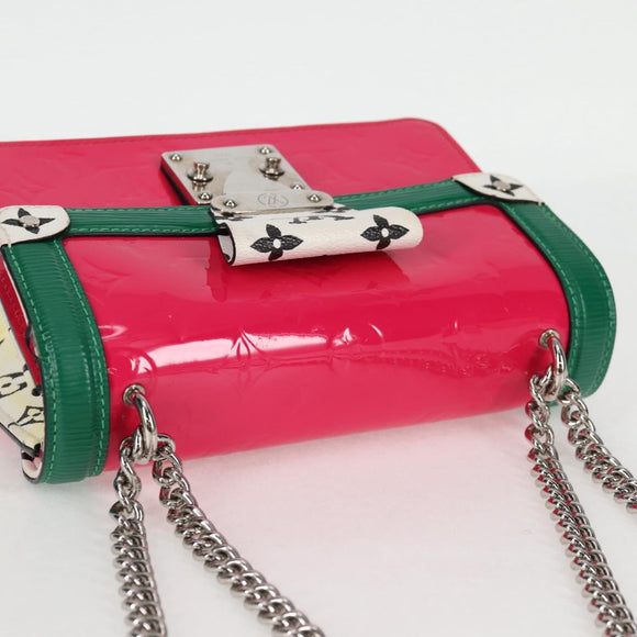 LOUIS VUITTON Vernis Winewood PM Shoulder Bag Rose Pop M90443 LV Auth 127441M