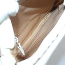 BURBERRY Nova Check Shoulder Bag Canvas Beige Silver Auth 127446-12