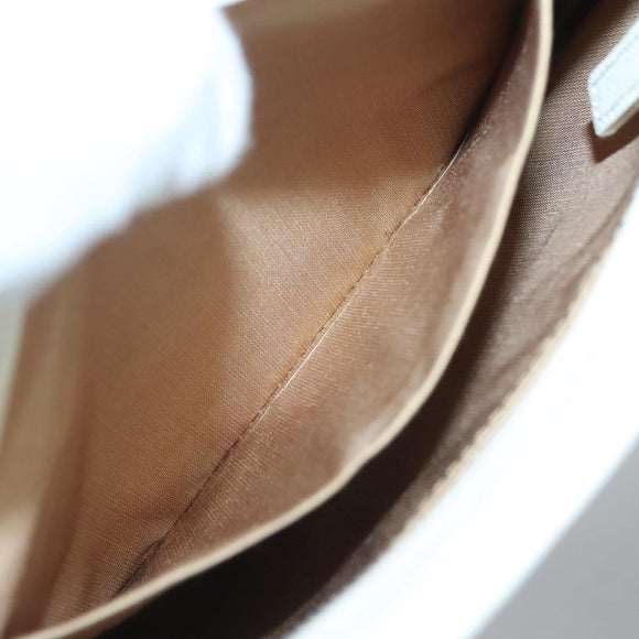 BURBERRY Nova Check Shoulder Bag Canvas Beige Silver Auth 127446