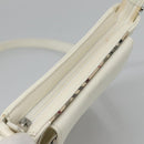 BURBERRY Nova Check Shoulder Bag Canvas Beige Silver Auth 127446-6