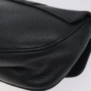 Salvatore Ferragamo Gancini Shoulder Bag Leather Black Gold Auth 127449-15