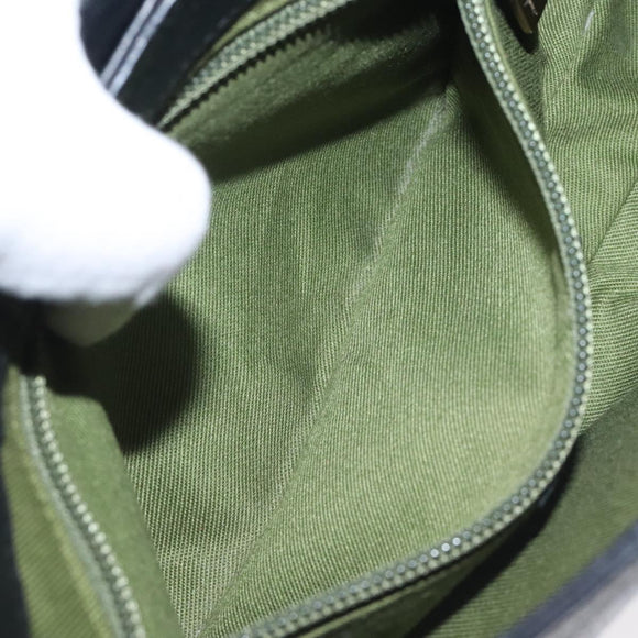 Salvatore Ferragamo Gancini Shoulder Bag Leather Black Gold Auth 127449