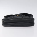 Salvatore Ferragamo Gancini Shoulder Bag Leather Black Gold Auth 127449-5