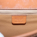 CELINE Macadam Canvas Shoulder Bag PVC Brown Gold Auth 127455-18
