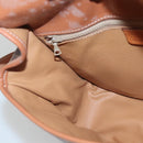 CELINE Macadam Canvas Shoulder Bag PVC Brown Gold Auth 127455-17