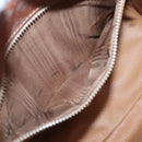 CELINE Macadam Canvas Shoulder Bag PVC Brown Gold Auth 127455-18