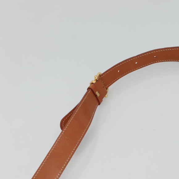 CELINE Macadam Canvas Shoulder Bag PVC Brown Gold Auth 127455