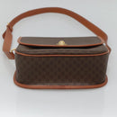 CELINE Macadam Canvas Shoulder Bag PVC Brown Gold Auth 127455-5
