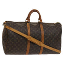 LOUIS VUITTON Monogram Keepall Bandouliere 55 Boston Bag M41414 LV Auth 127459-1