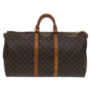 LOUIS VUITTON Monogram Keepall Bandouliere 55 Boston Bag M41414 LV Auth 127459-13