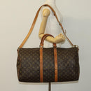 LOUIS VUITTON Monogram Keepall Bandouliere 55 Boston Bag M41414 LV Auth 127459-24