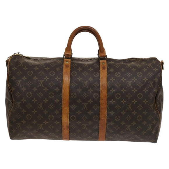 LOUIS VUITTON Monogram Keepall Bandouliere 55 Boston Bag M41414 LV Auth 127459