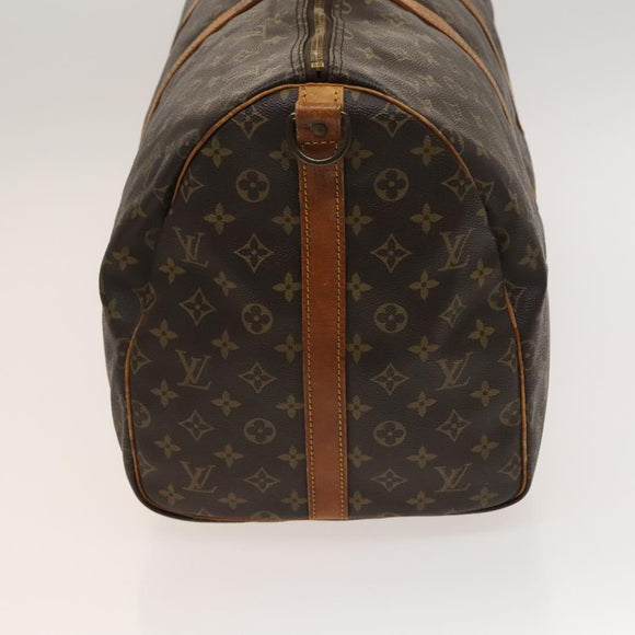 LOUIS VUITTON Monogram Keepall Bandouliere 55 Boston Bag M41414 LV Auth 127459