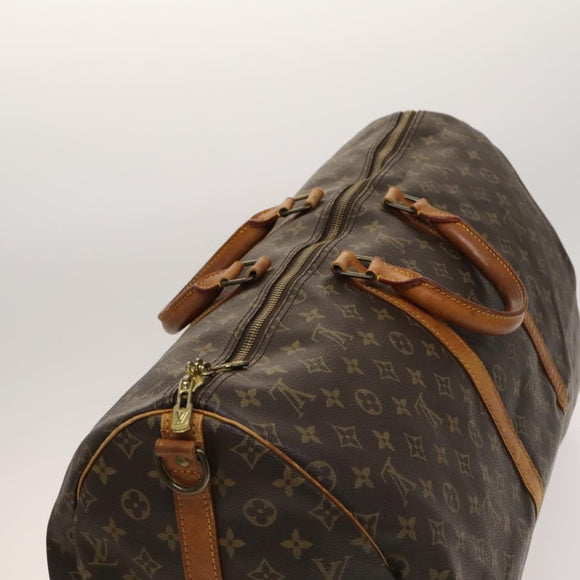 LOUIS VUITTON Monogram Keepall Bandouliere 55 Boston Bag M41414 LV Auth 127459