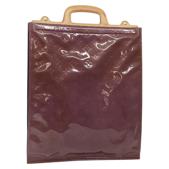 LOUIS VUITTON Monogram Vernis Stanton Tote Bag Purple Viole M91079 Auth 127464