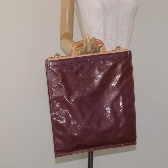 LOUIS VUITTON Monogram Vernis Stanton Tote Bag Purple Viole M91079 Auth 127464