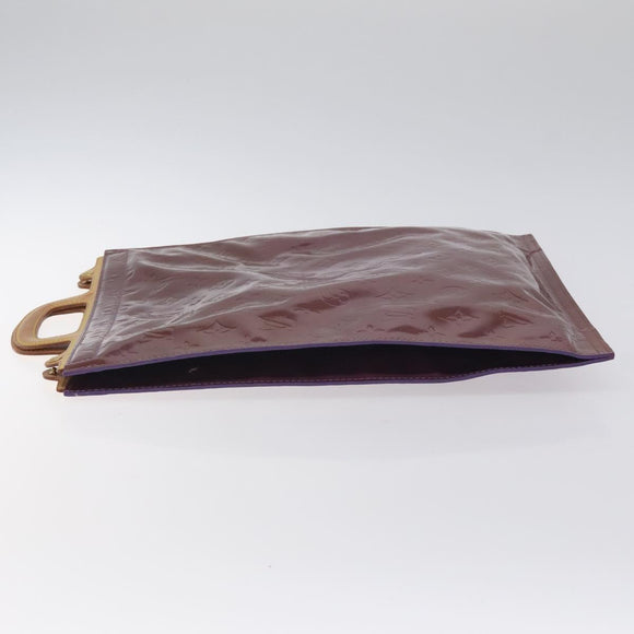 LOUIS VUITTON Monogram Vernis Stanton Tote Bag Purple Viole M91079 Auth 127464