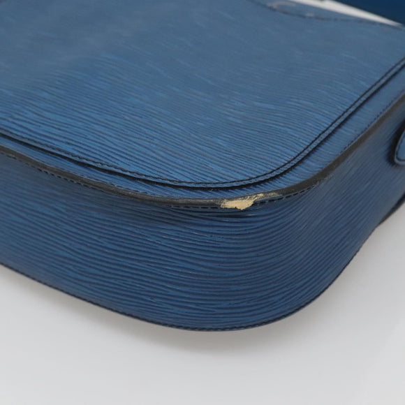 LOUIS VUITTON Epi Saint Cloud GM Shoulder Bag Toledo Blue M52195 LV Auth 127467