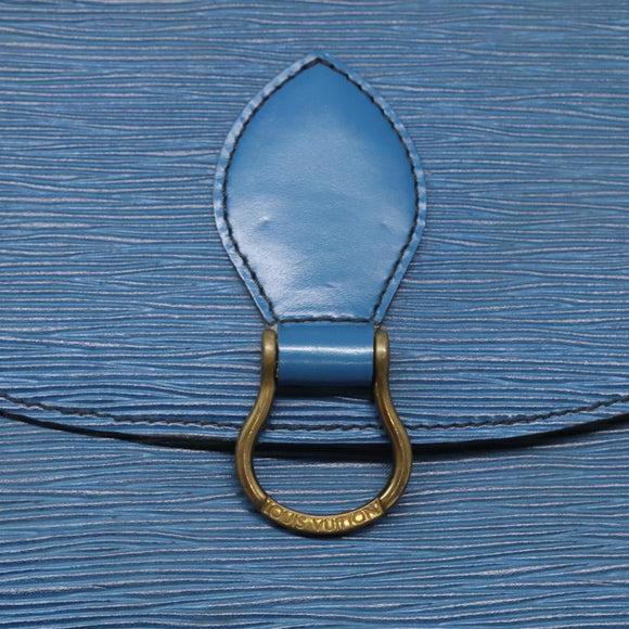 LOUIS VUITTON Epi Saint Cloud GM Shoulder Bag Toledo Blue M52195 LV Auth 127467