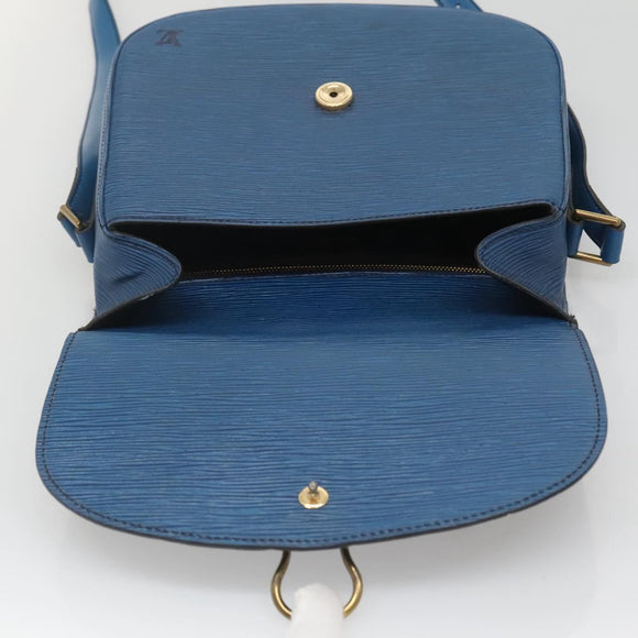 LOUIS VUITTON Epi Saint Cloud GM Shoulder Bag Toledo Blue M52195 LV Auth 127467