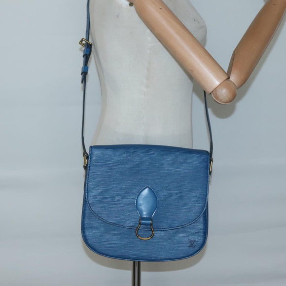 LOUIS VUITTON Epi Saint Cloud GM Shoulder Bag Toledo Blue M52195 LV Auth 127467