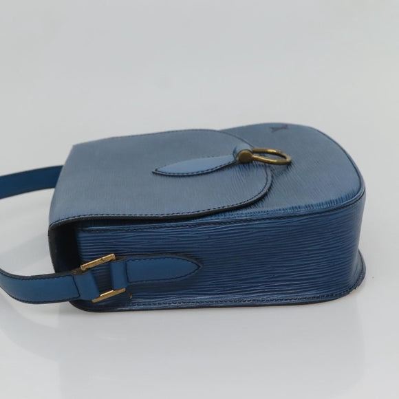 LOUIS VUITTON Epi Saint Cloud GM Shoulder Bag Toledo Blue M52195 LV Auth 127467