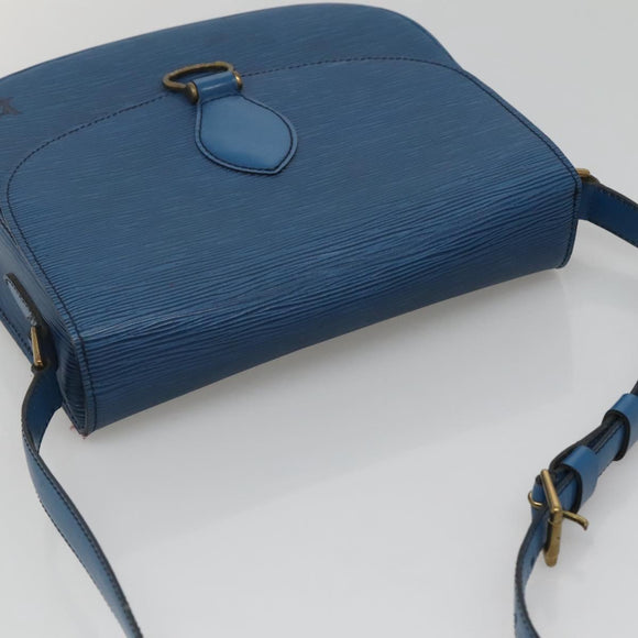 LOUIS VUITTON Epi Saint Cloud GM Shoulder Bag Toledo Blue M52195 LV Auth 127467