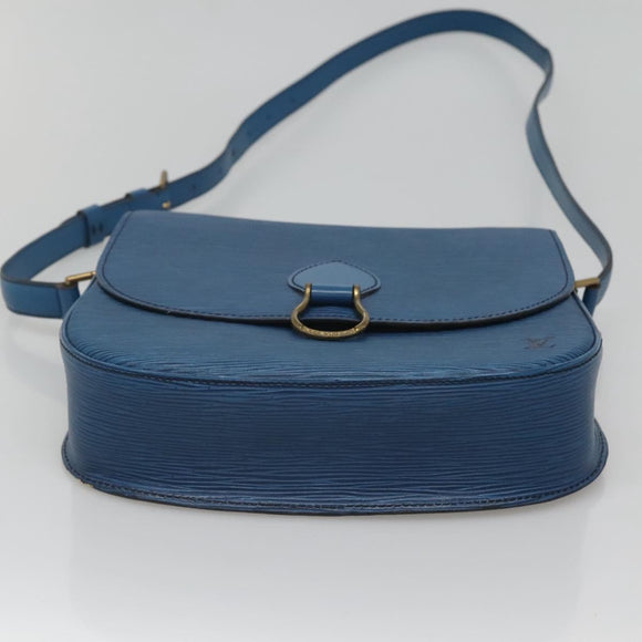 LOUIS VUITTON Epi Saint Cloud GM Shoulder Bag Toledo Blue M52195 LV Auth 127467
