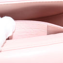 Salvatore Ferragamo Gancini Shoulder Bag Leather Pink Gold Auth 127475M-11