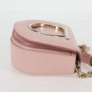 Salvatore Ferragamo Gancini Shoulder Bag Leather Pink Gold Auth 127475M-4