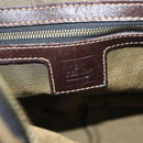 FENDI Zucca Canvas Hand Bag 2way Black Brown gold Auth 127476-22