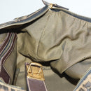 FENDI Zucca Canvas Hand Bag 2way Black Brown gold Auth 127476-23