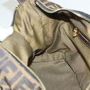 FENDI Zucca Canvas Hand Bag 2way Black Brown gold Auth 127476-24