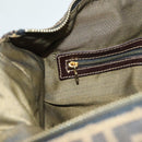 FENDI Zucca Canvas Hand Bag 2way Black Brown gold Auth 127476-29