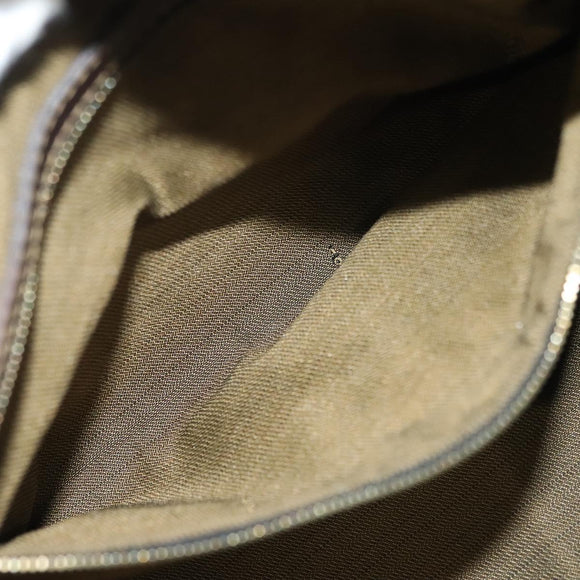 FENDI Zucca Canvas Hand Bag 2way Black Brown gold Auth 127476