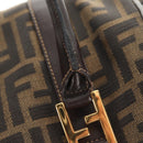 FENDI Zucca Canvas Hand Bag 2way Black Brown gold Auth 127476-18
