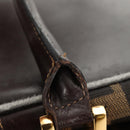 FENDI Zucca Canvas Hand Bag 2way Black Brown gold Auth 127476-19