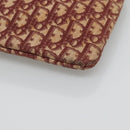 Christian Dior Trotter Canvas Shoulder Bag Red Gold Auth 127478-9