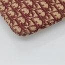 Christian Dior Trotter Canvas Shoulder Bag Red Gold Auth 127478-11