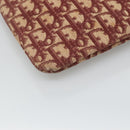 Christian Dior Trotter Canvas Shoulder Bag Red Gold Auth 127478-13