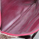 Christian Dior Trotter Canvas Shoulder Bag Red Gold Auth 127478-11