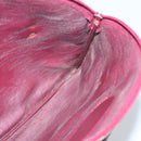 Christian Dior Trotter Canvas Shoulder Bag Red Gold Auth 127478-16