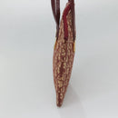 Christian Dior Trotter Canvas Shoulder Bag Red Gold Auth 127478-5