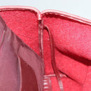 CHANEL Matelasse Chain Shoulder Bag Wool 2way Red CC Auth 127480-20