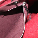 CHANEL Matelasse Chain Shoulder Bag Wool 2way Red CC Auth 127480-12